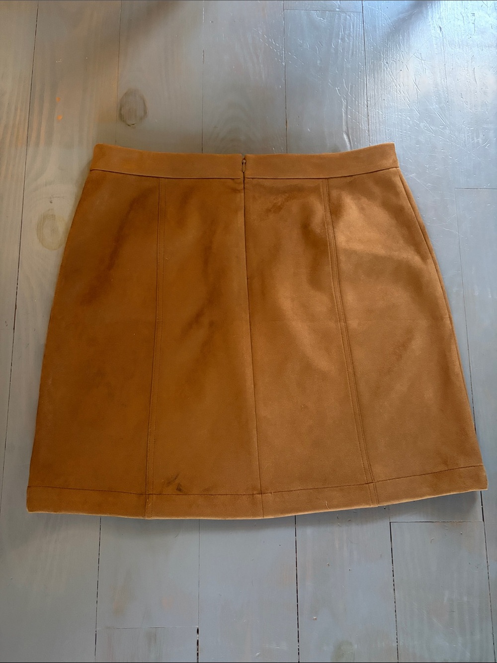 Ann Taylor Camel Panel A-Line Mini Skirt - Picture 4 of 6
